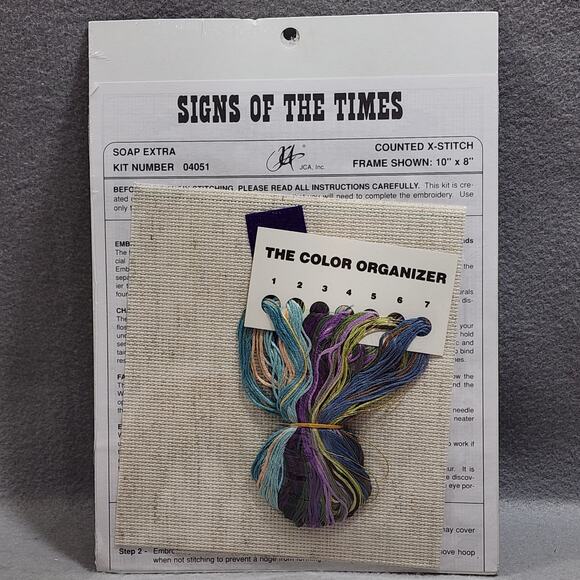 BATH SOAP EXTRA #04051 By Joan Marchie Counted Cross Stitch Kit 10"x8" - Picture 5 of 5